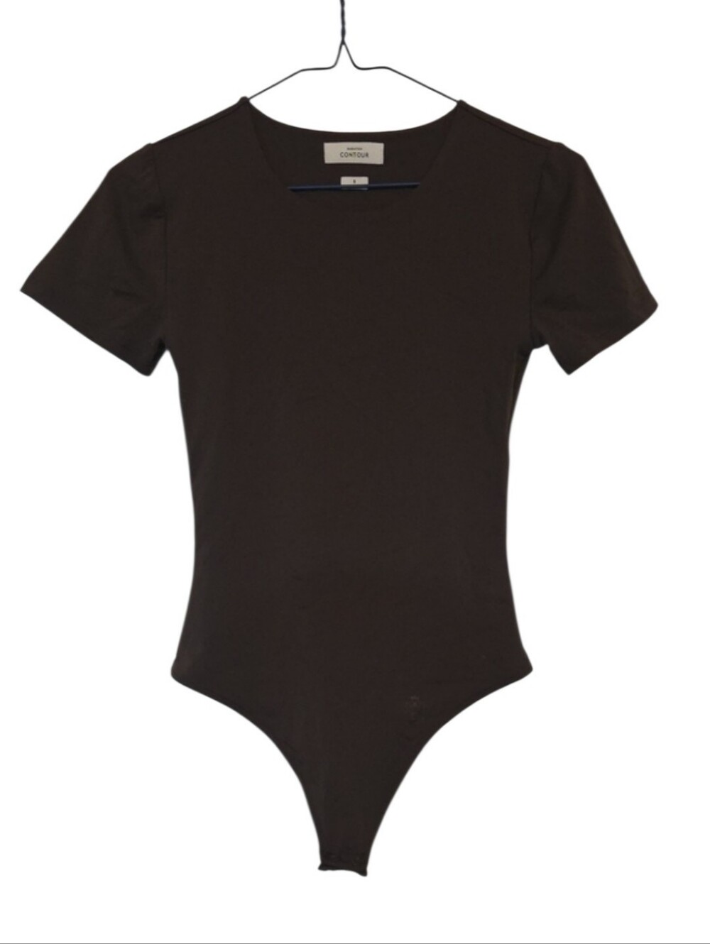 Aritzia Babaton Contour Brown Short Sleeve Bodysuit